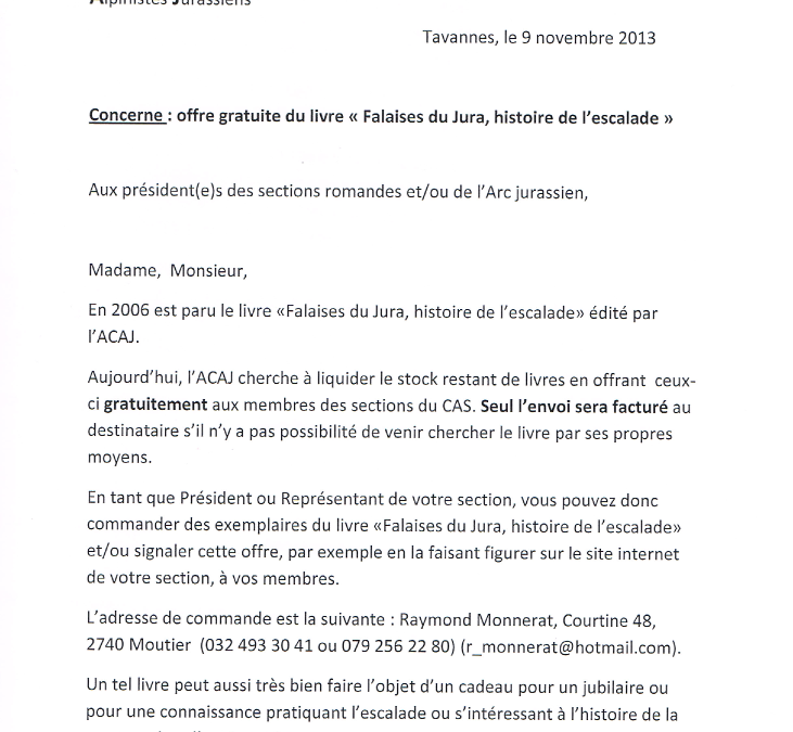 Livre « Falaises du Jura » Histoire de l’escalade